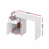 Artiss Computer Desk Drawer Cabinet White 100CM