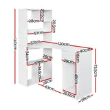 Artiss Computer Desk Bookshelf Drawer Cabinet White 120CM