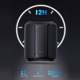 FitSmart Bluetooth Speakers Wireless Portable Stereo Black