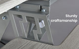 Fortia Corner Desk Riser 110cm Wide Adjustable Sit to Stand for Dual Monitor, Keyboard, Laptop, Beech