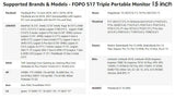 Dual Portable Triple Fold 1080P IPS FHD Monitor Screen Extender For Laptop 13.3" Black